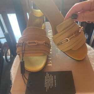 Burberry Women's Gold Chain Sandals